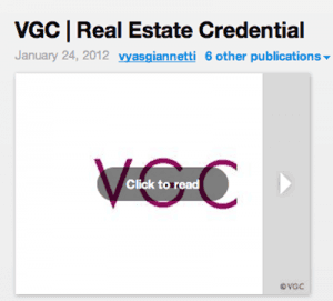 VGC Real Estate Credentials | January 2012 — image 2