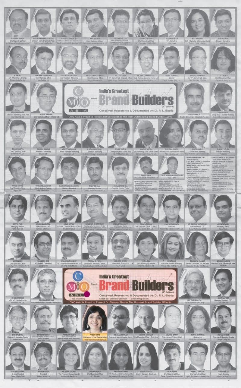 VGC ranked amongst India’s Greatest Brand Builders by CMO Asia — image 1