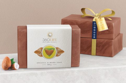 360 life organics almond soap