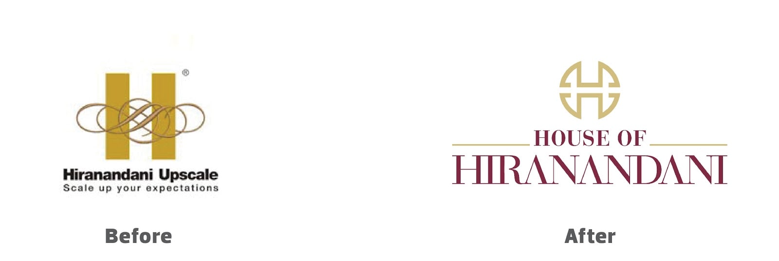 Harinandani Logo before & after
