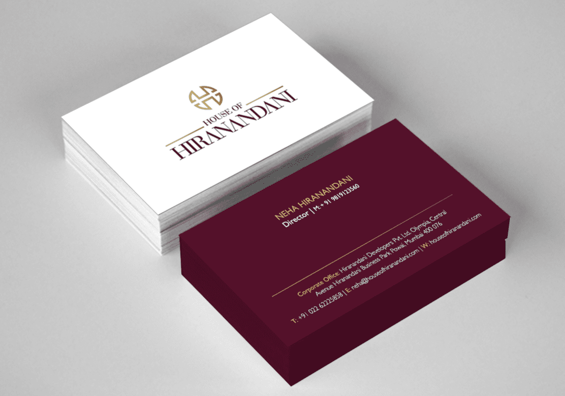 House of Hiranandani new business card